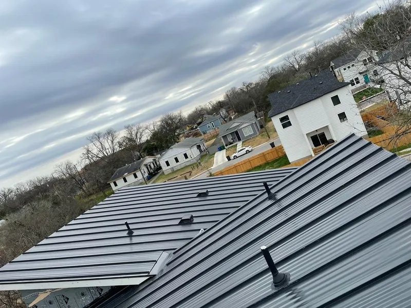 Standing seam metal roof panels with vents for Skylight Repair in Rolling Hills Estates